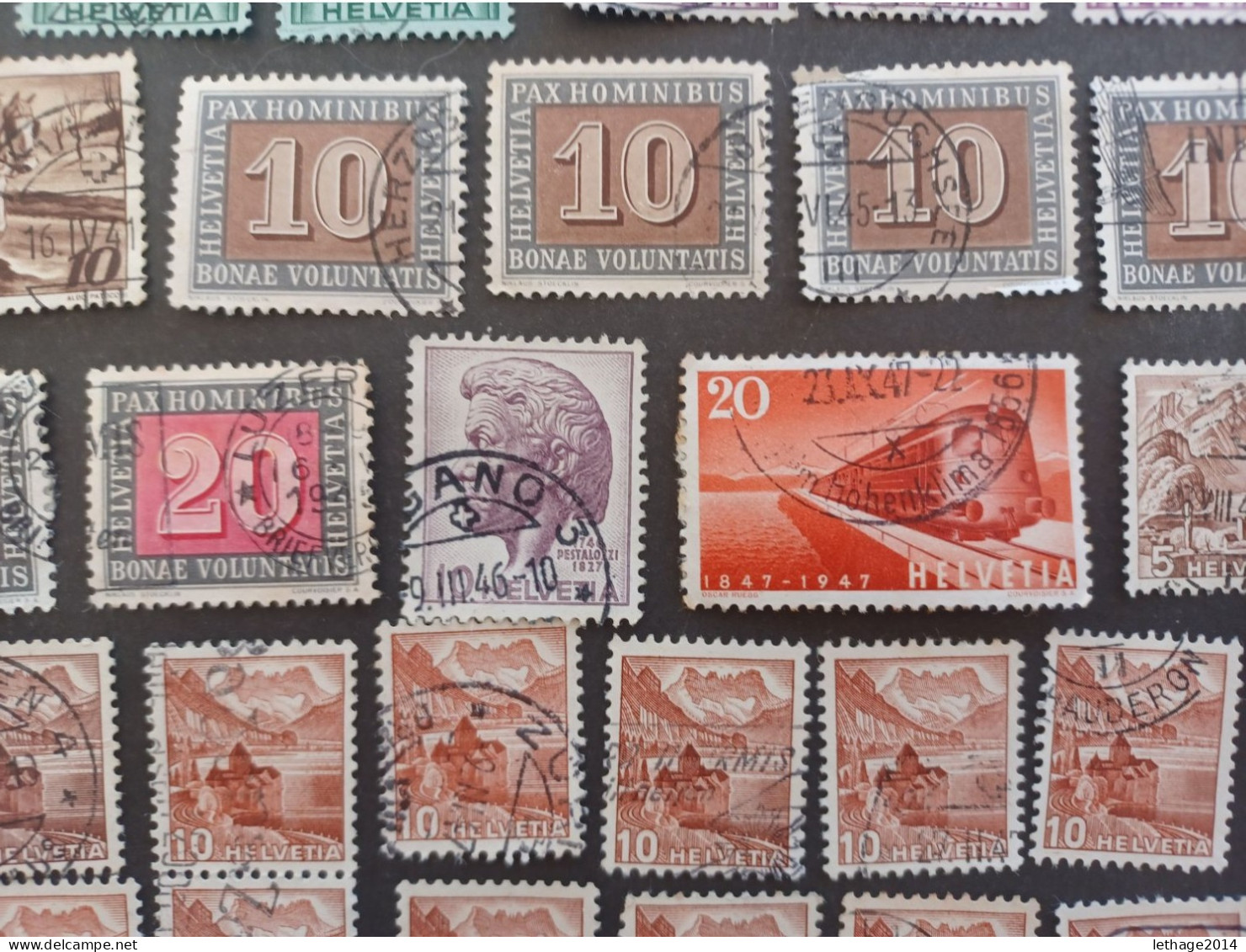 SVIZZERA SWITZERLAND FROM 1862 HELVETIA TO 1960 BIG STOCK MIX SERVICE AIRMAIL PRO JUVENTUE FRAGMANT 90 SCANNERS -- GIULY