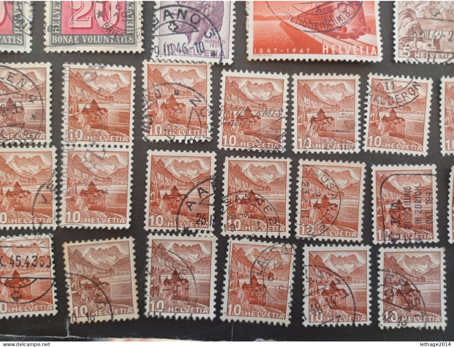 SVIZZERA SWITZERLAND FROM 1862 HELVETIA TO 1960 BIG STOCK MIX SERVICE AIRMAIL PRO JUVENTUE FRAGMANT 90 SCANNERS -- GIULY