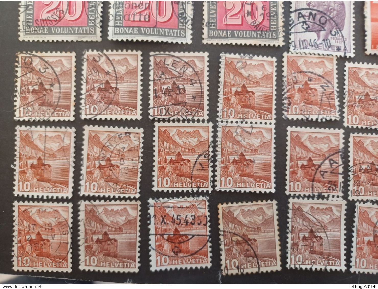 SVIZZERA SWITZERLAND FROM 1862 HELVETIA TO 1960 BIG STOCK MIX SERVICE AIRMAIL PRO JUVENTUE FRAGMANT 90 SCANNERS -- GIULY