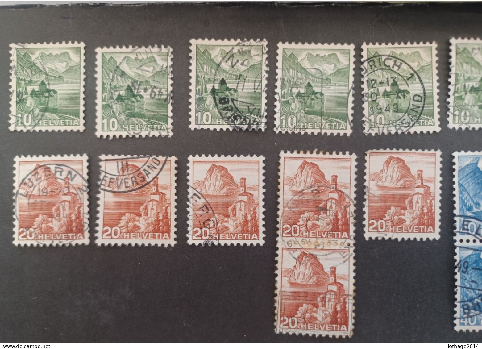 SVIZZERA SWITZERLAND FROM 1862 HELVETIA TO 1960 BIG STOCK MIX SERVICE AIRMAIL PRO JUVENTUE FRAGMANT 90 SCANNERS -- GIULY