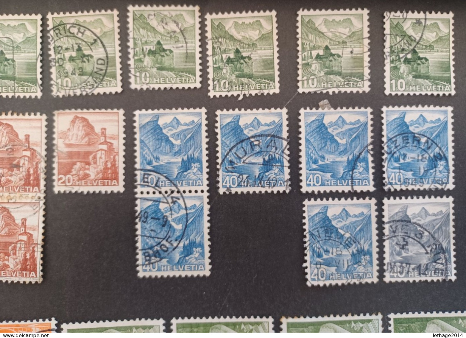 SVIZZERA SWITZERLAND FROM 1862 HELVETIA TO 1960 BIG STOCK MIX SERVICE AIRMAIL PRO JUVENTUE FRAGMANT 90 SCANNERS -- GIULY