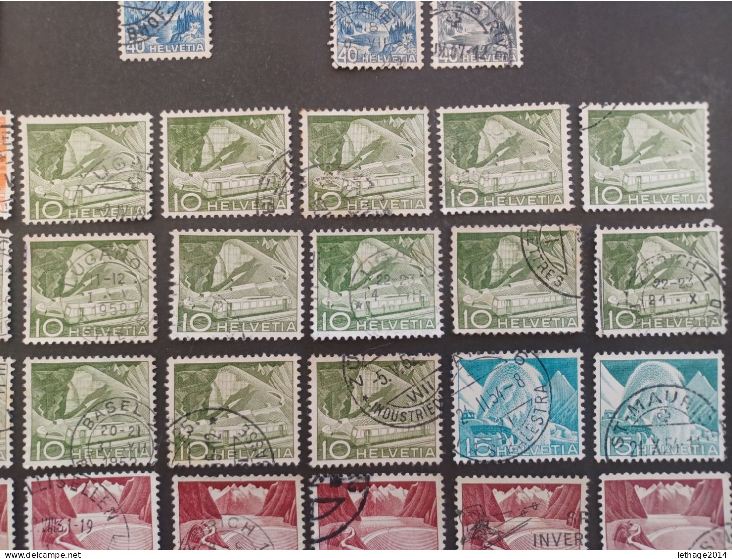 SVIZZERA SWITZERLAND FROM 1862 HELVETIA TO 1960 BIG STOCK MIX SERVICE AIRMAIL PRO JUVENTUE FRAGMANT 90 SCANNERS -- GIULY