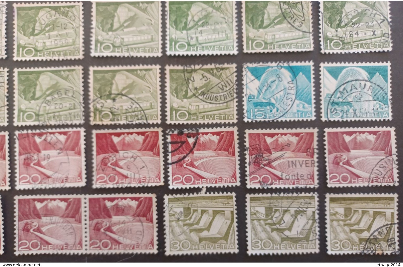 SVIZZERA SWITZERLAND FROM 1862 HELVETIA TO 1960 BIG STOCK MIX SERVICE AIRMAIL PRO JUVENTUE FRAGMANT 90 SCANNERS -- GIULY