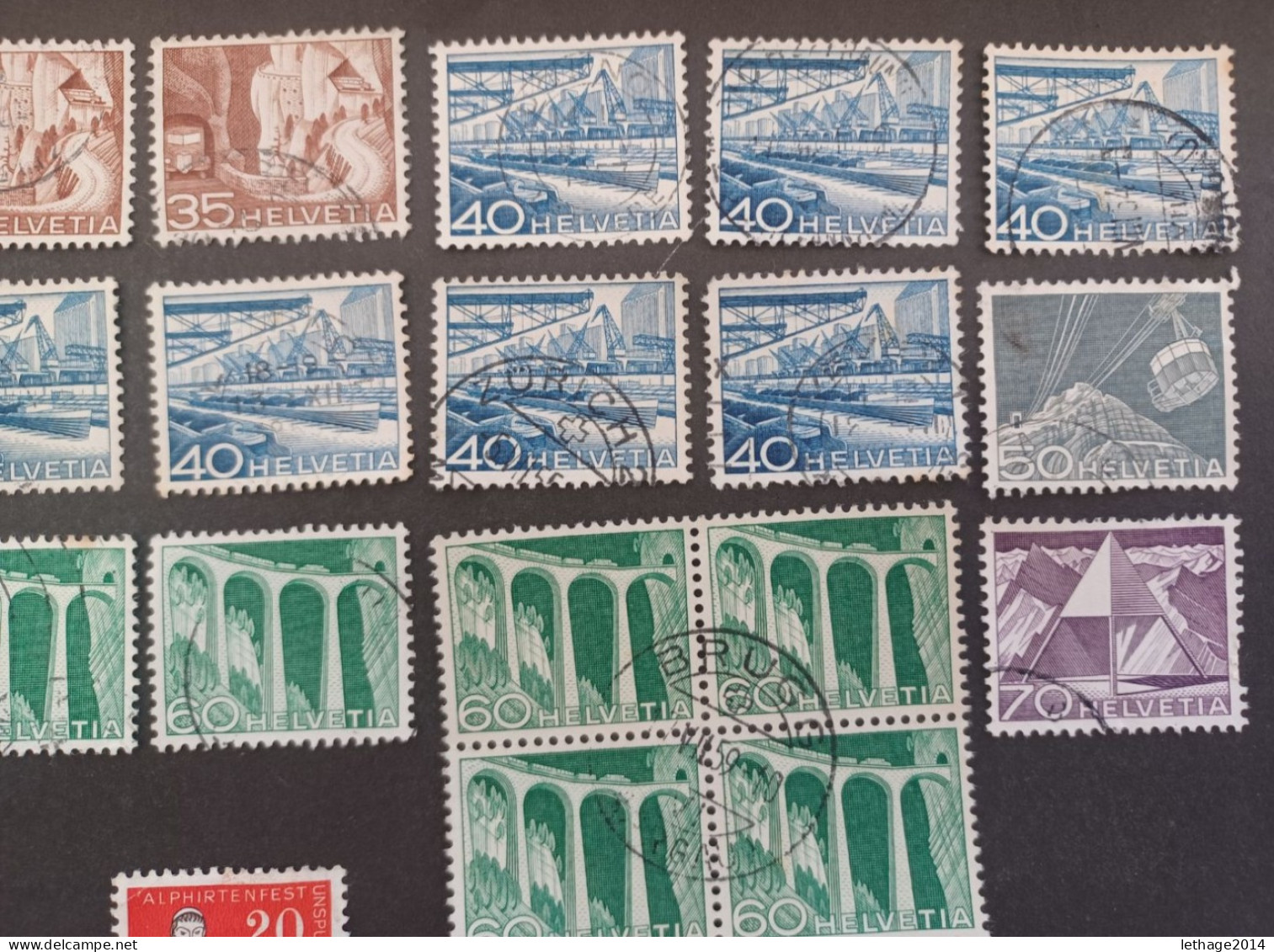 SVIZZERA SWITZERLAND FROM 1862 HELVETIA TO 1960 BIG STOCK MIX SERVICE AIRMAIL PRO JUVENTUE FRAGMANT 90 SCANNERS -- GIULY