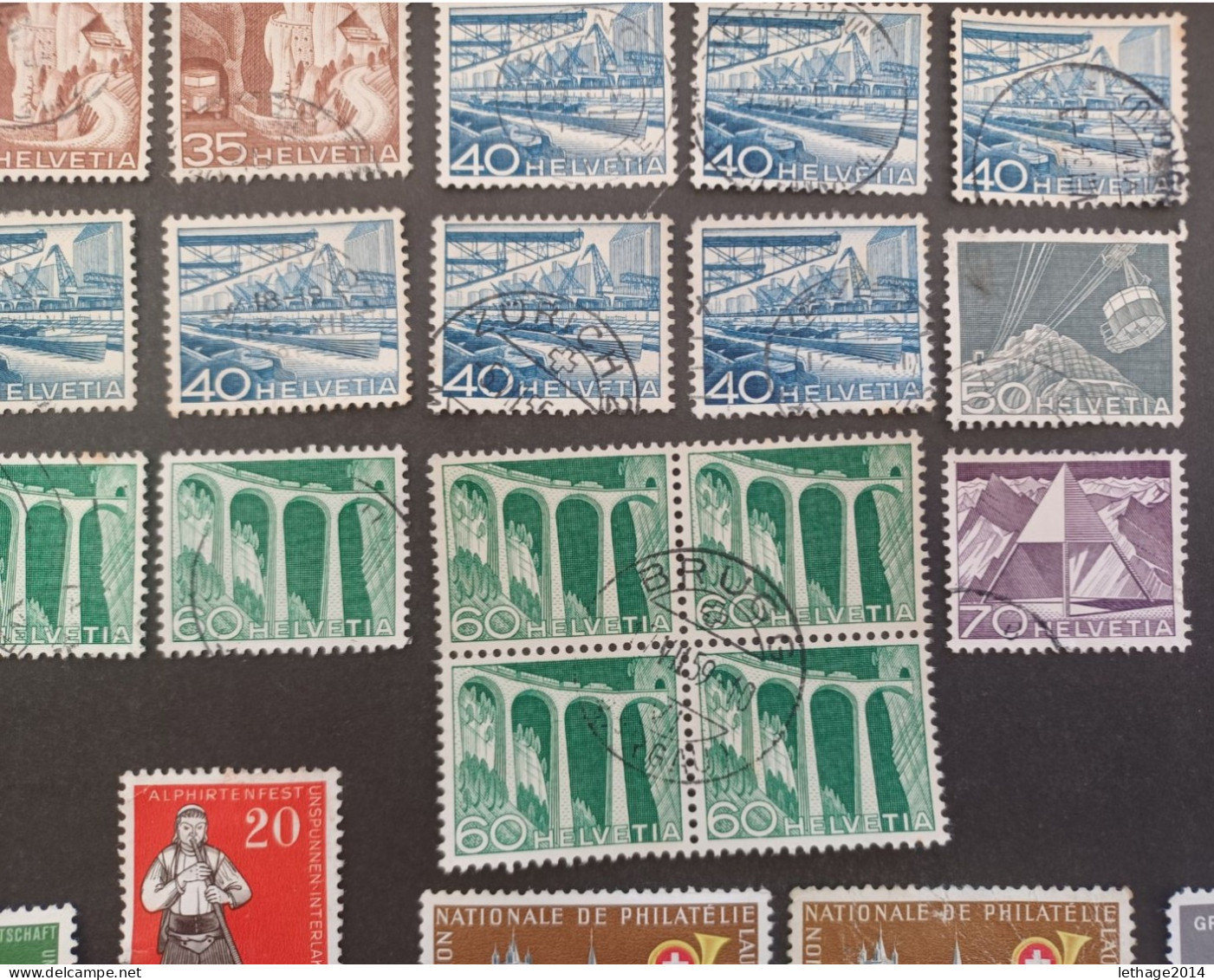 SVIZZERA SWITZERLAND FROM 1862 HELVETIA TO 1960 BIG STOCK MIX SERVICE AIRMAIL PRO JUVENTUE FRAGMANT 90 SCANNERS -- GIULY