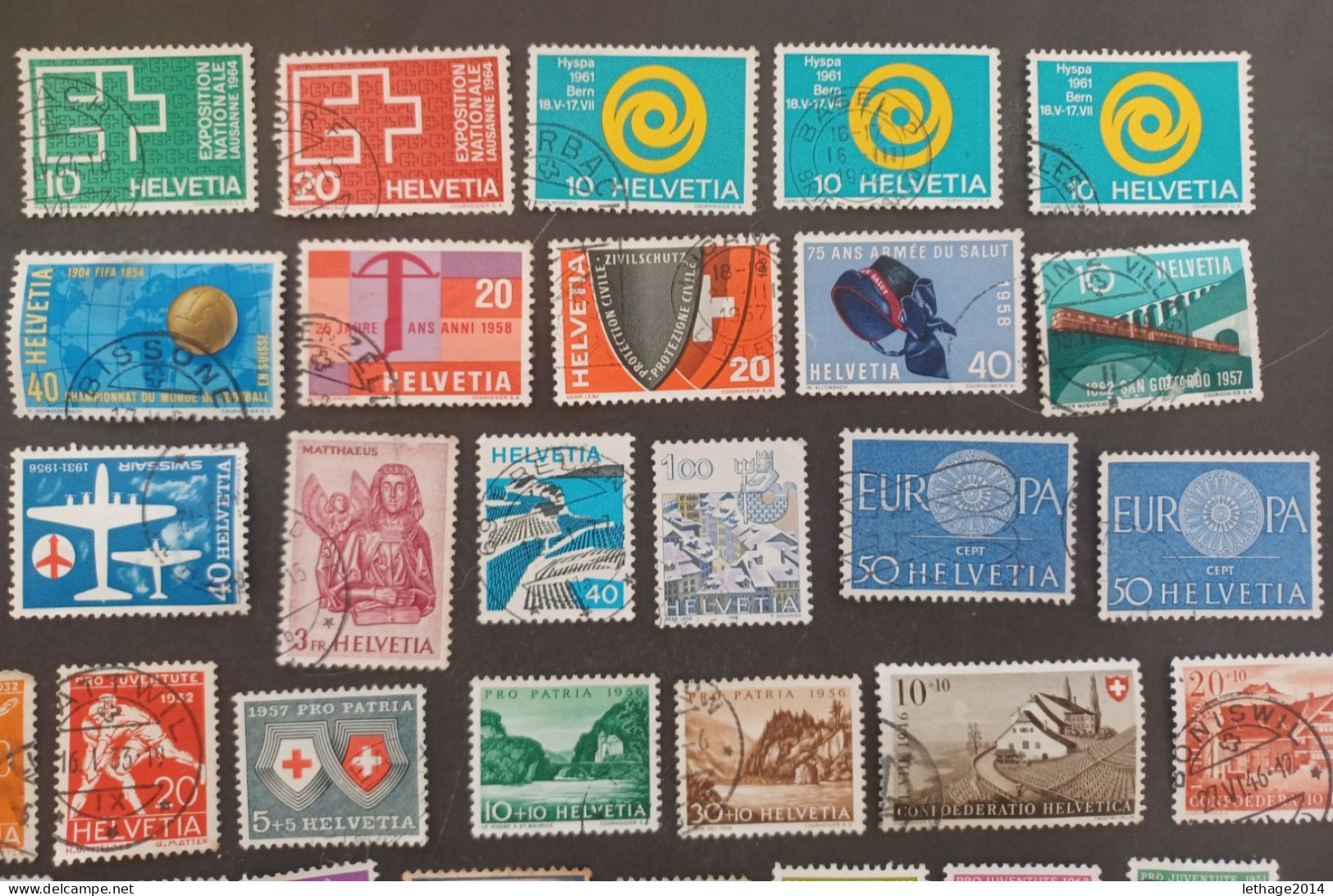 SVIZZERA SWITZERLAND FROM 1862 HELVETIA TO 1960 BIG STOCK MIX SERVICE AIRMAIL PRO JUVENTUE FRAGMANT 90 SCANNERS -- GIULY