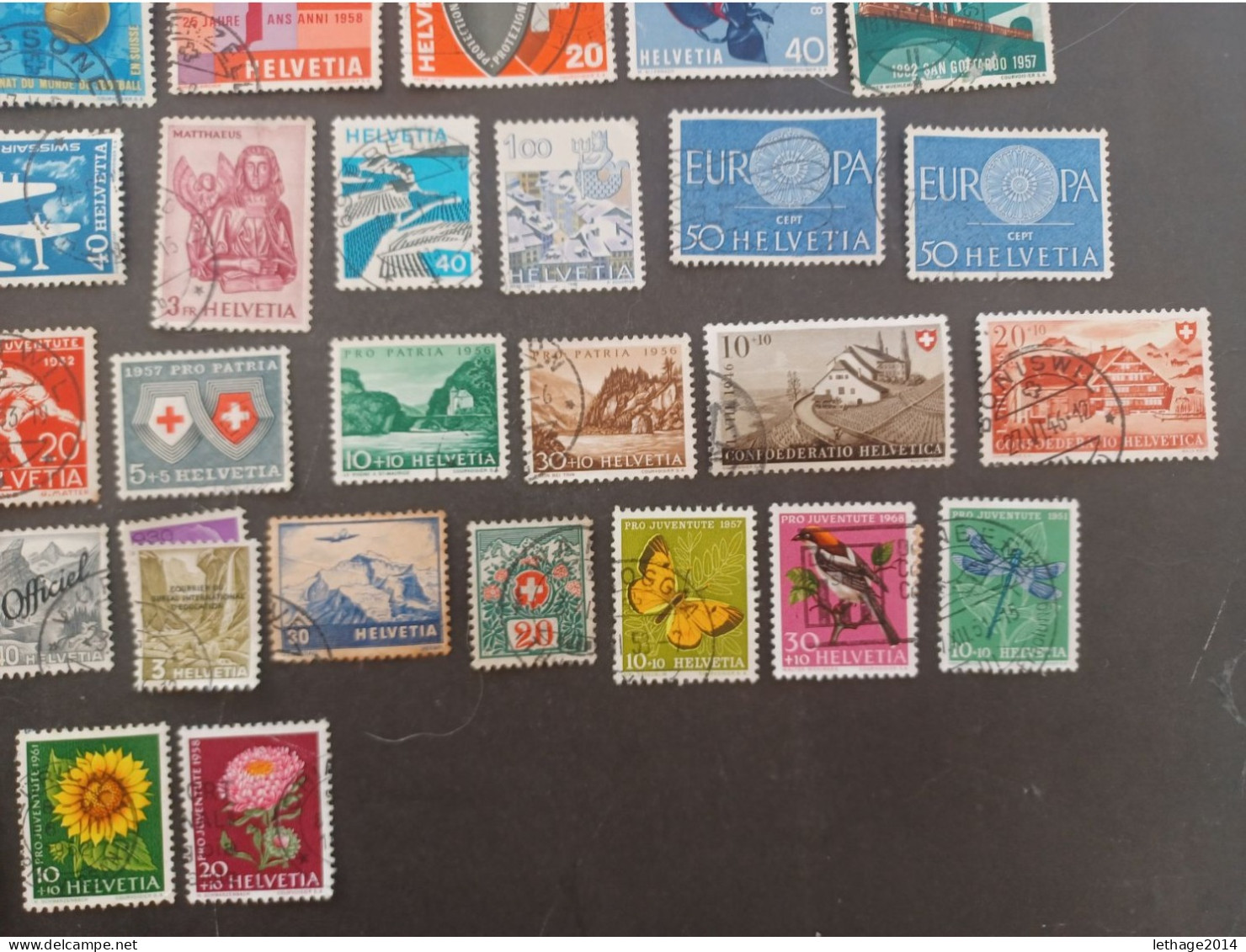 SVIZZERA SWITZERLAND FROM 1862 HELVETIA TO 1960 BIG STOCK MIX SERVICE AIRMAIL PRO JUVENTUE FRAGMANT 90 SCANNERS -- GIULY