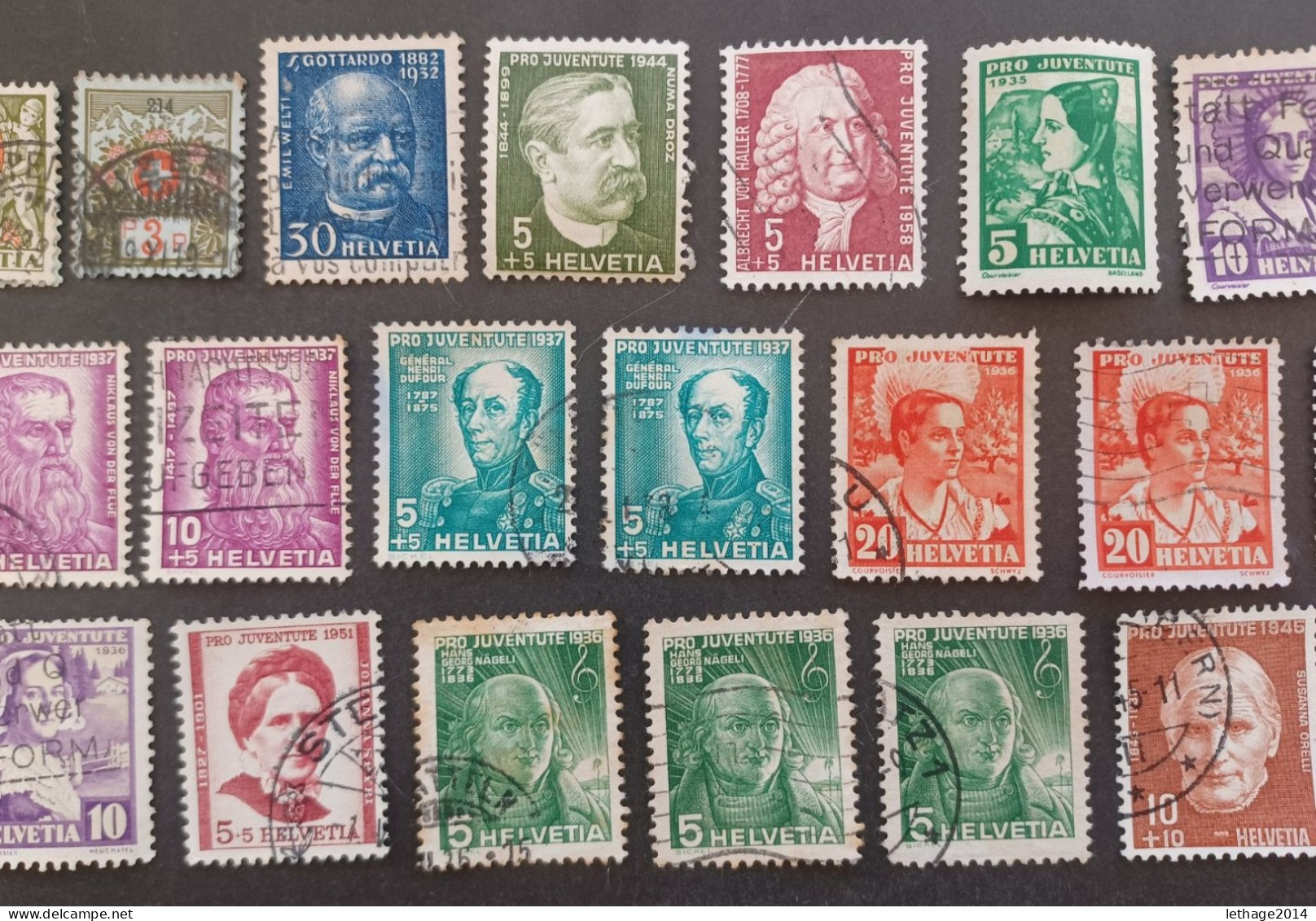 SVIZZERA SWITZERLAND FROM 1862 HELVETIA TO 1960 BIG STOCK MIX SERVICE AIRMAIL PRO JUVENTUE FRAGMANT 90 SCANNERS -- GIULY