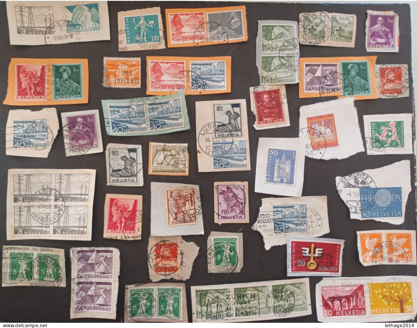 SVIZZERA SWITZERLAND FROM 1862 HELVETIA TO 1960 BIG STOCK MIX SERVICE AIRMAIL PRO JUVENTUE FRAGMANT 90 SCANNERS -- GIULY