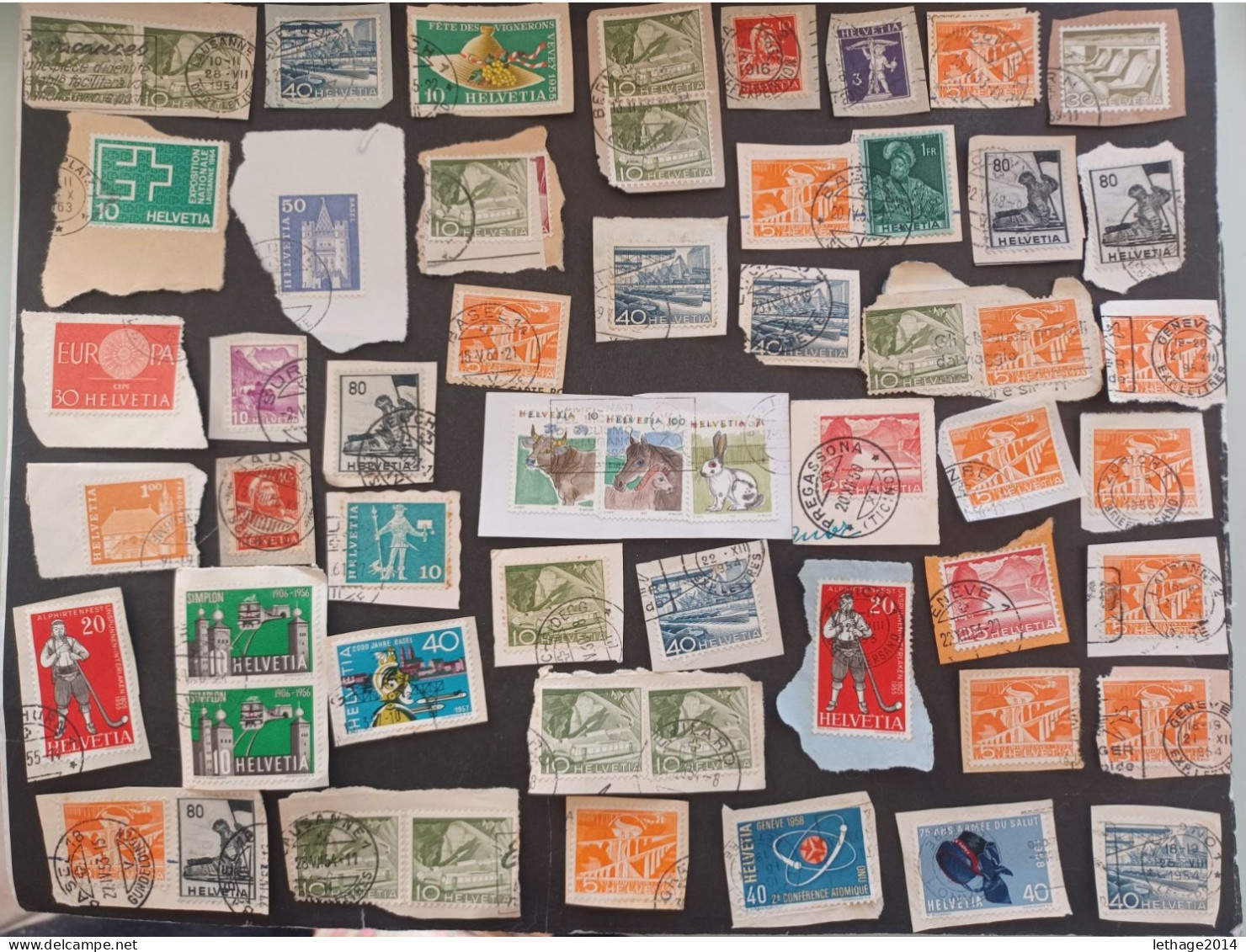 SVIZZERA SWITZERLAND FROM 1862 HELVETIA TO 1960 BIG STOCK MIX SERVICE AIRMAIL PRO JUVENTUE FRAGMANT 90 SCANNERS -- GIULY