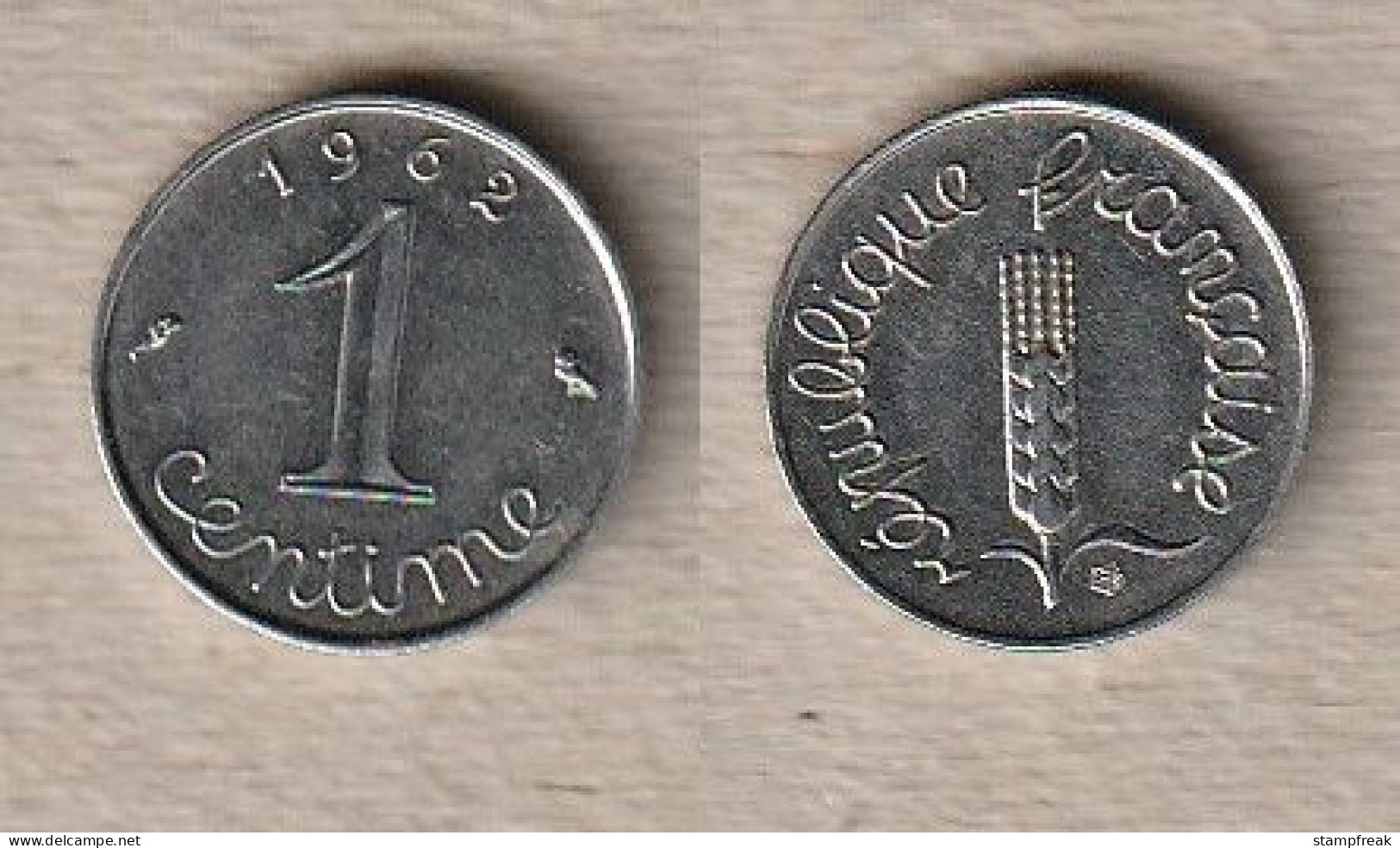 02453) Frankreich, 1 Centime 1962 - 1 Centime