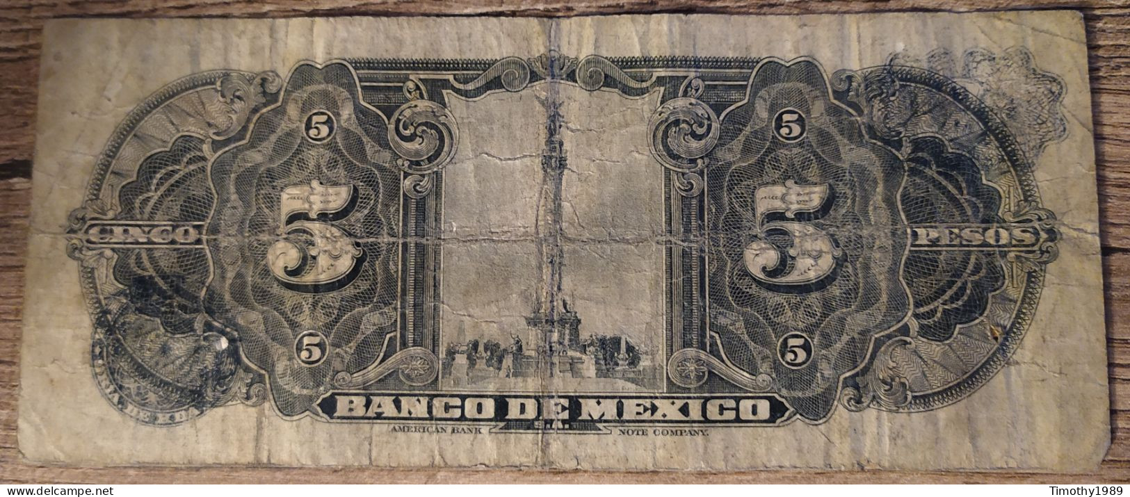 P# 34 - 5 Pesos Mexico 1948 - VG/F - México