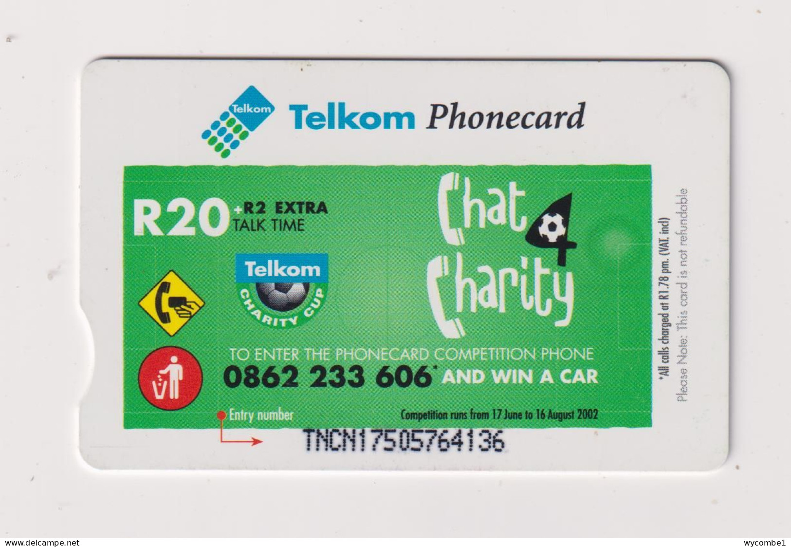 SOUTH AFRICA  -  Chat And Charity Chip Phonecard - Sudafrica