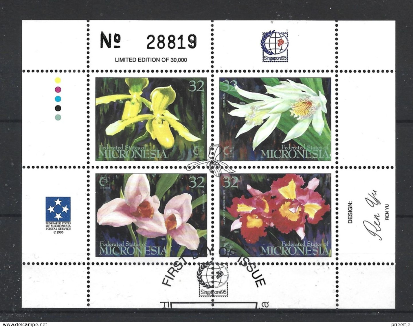Micronesia 1995 Orchids S/S Y.T. BF 21 (0) - Micronésie