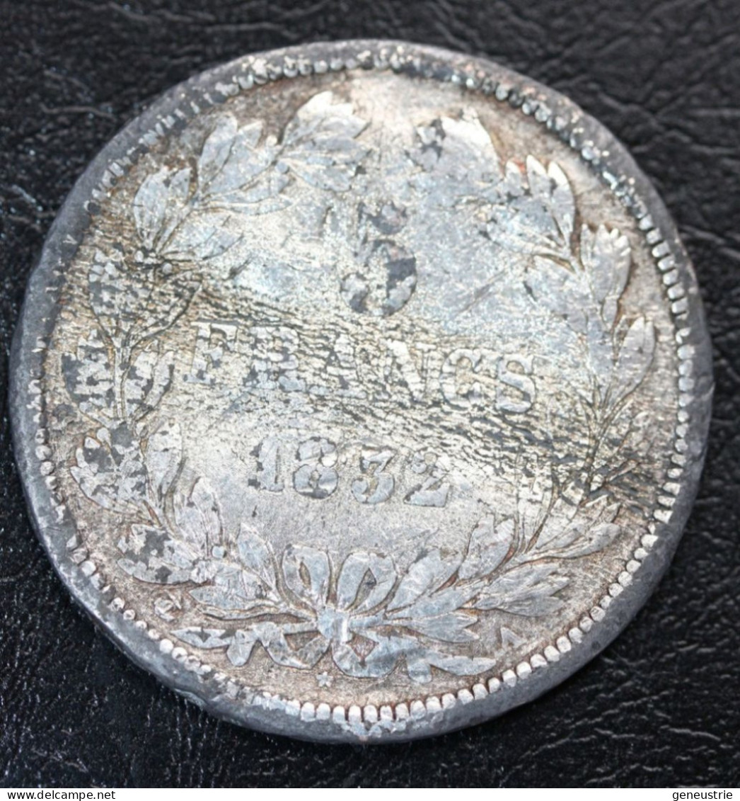 Curiosité ! Faux Pour Servir - Pièce De 5 Francs En étain Type "Louis-Philippe I 1832 A" Paris - Abarten Und Kuriositäten