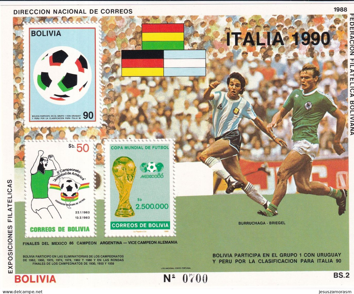 Bolivia Hb Michel 177 - 1990 – Italien