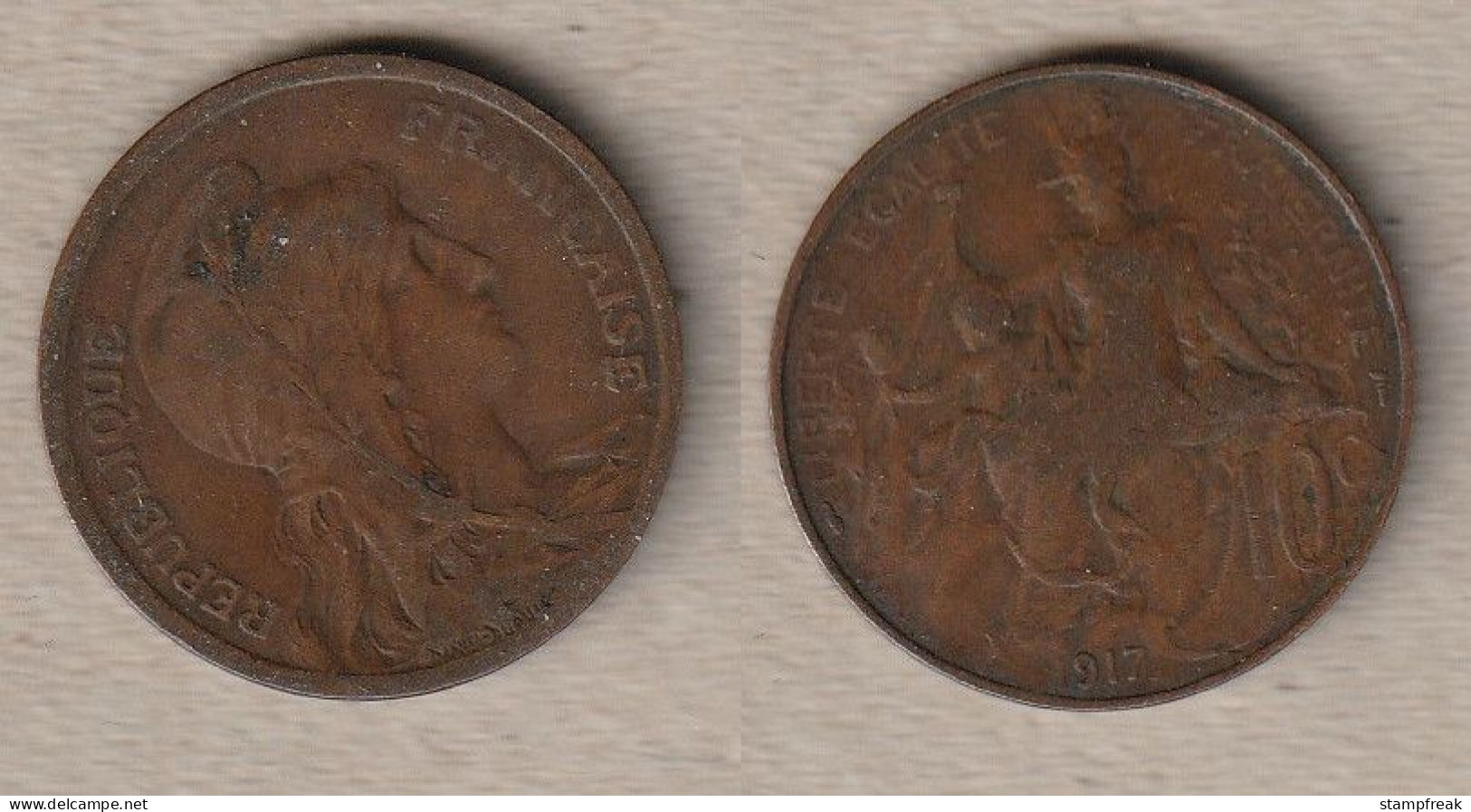 02451) Frankreich, 10 Centimes 1917 - 10 Centimes