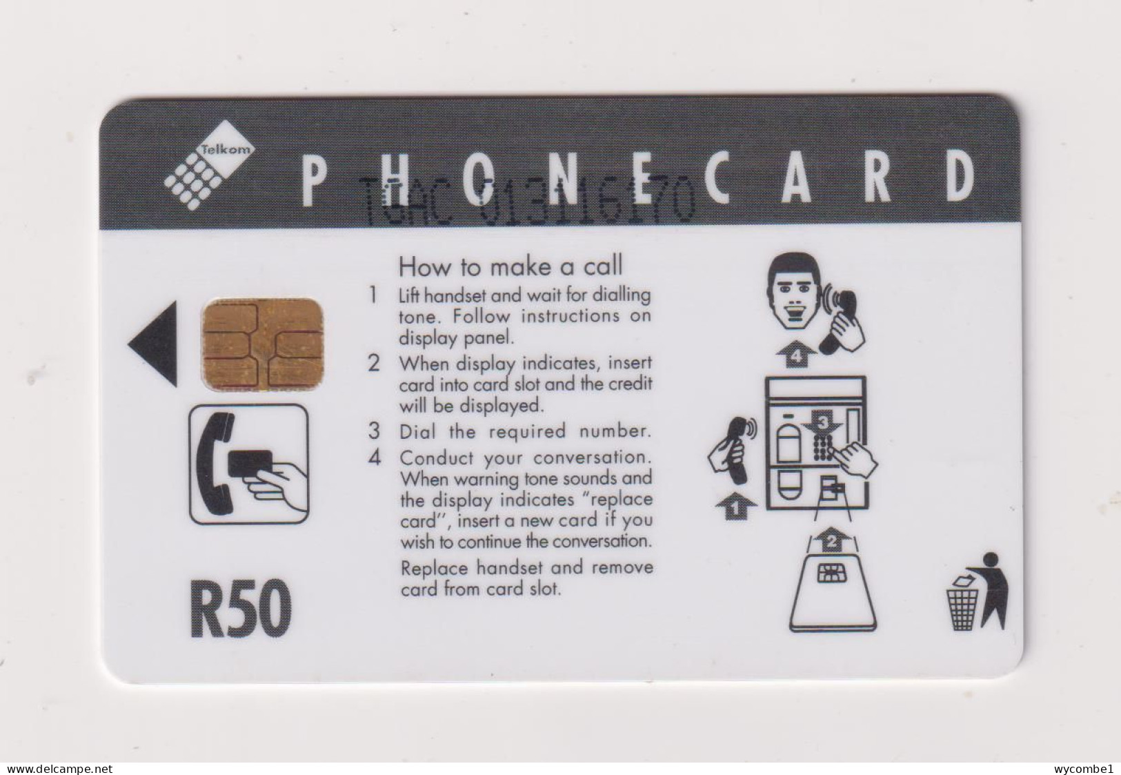 SOUTH AFRICA  -  Cardphone Chip Phonecard - Zuid-Afrika