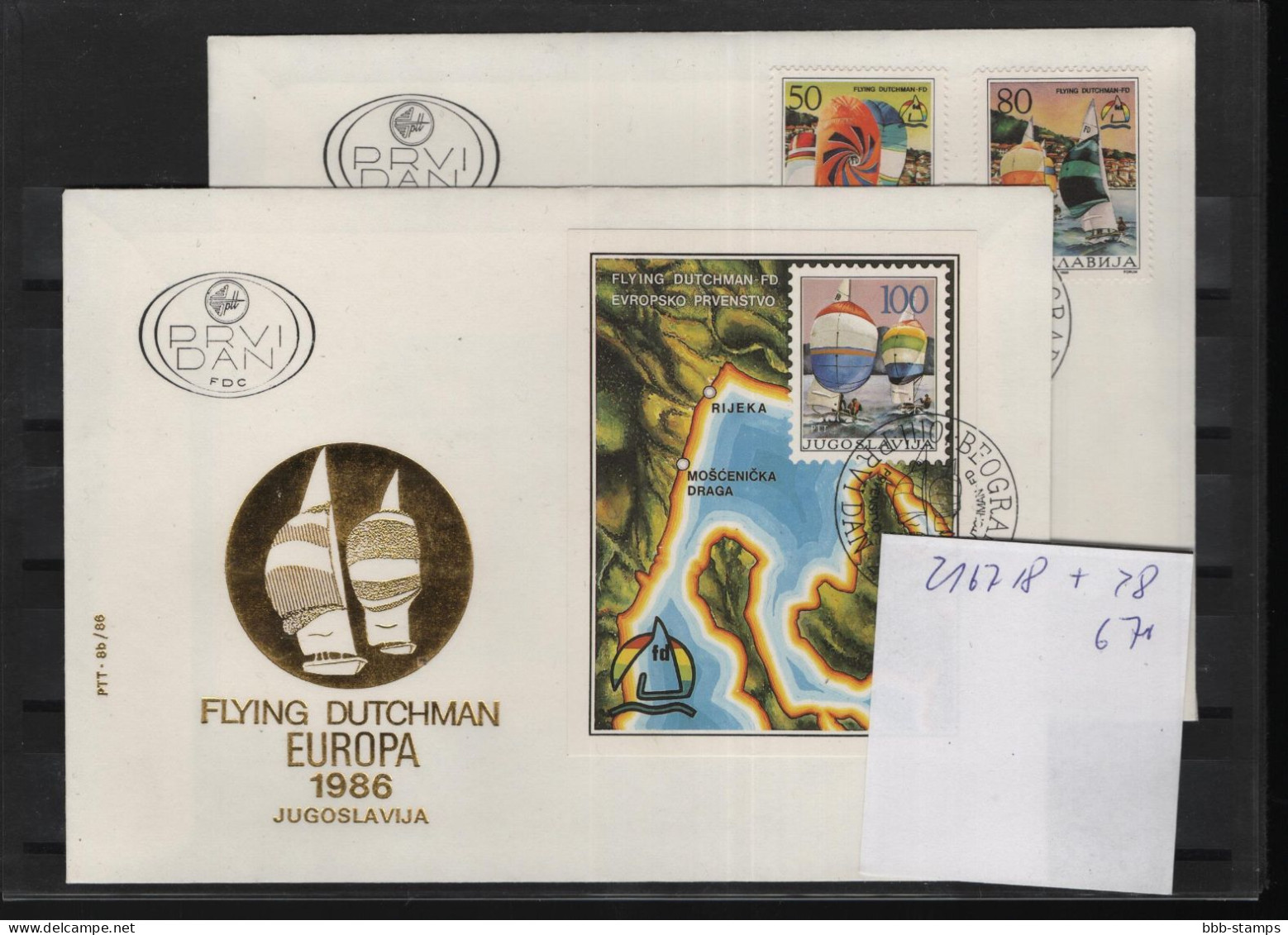 Jugoslavien Michel Cat.No.  FDC 2167/2168 + Sheet 28 - FDC