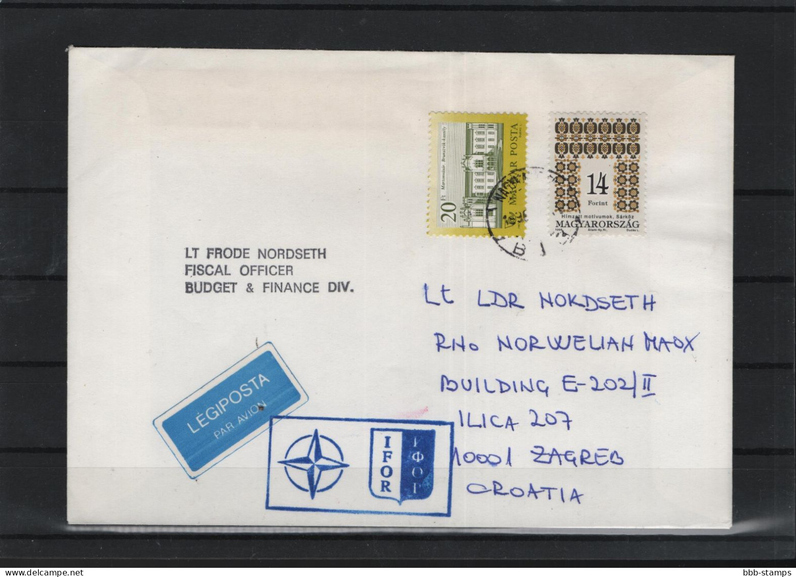 Jugoslavien Michel Cat.No. Cover IFOR Post (4) - Storia Postale