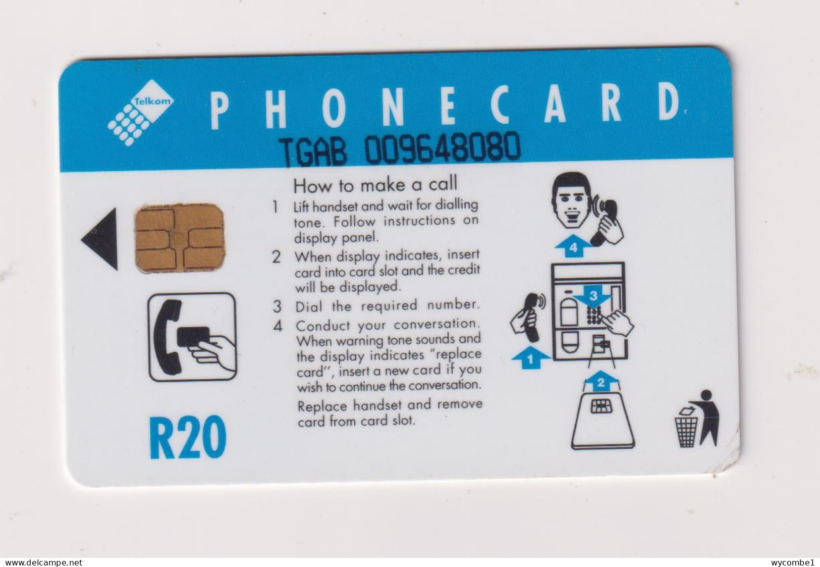 SOUTH AFRICA  -  Cardphone Chip Phonecard - Afrique Du Sud