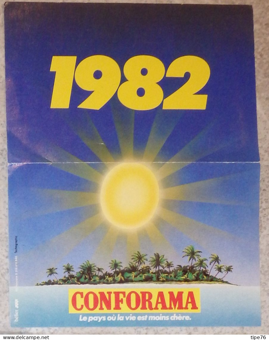 Petit Calendrier Poche 1982 Magasin Enseigne Conforama - Petit Format : 1981-90