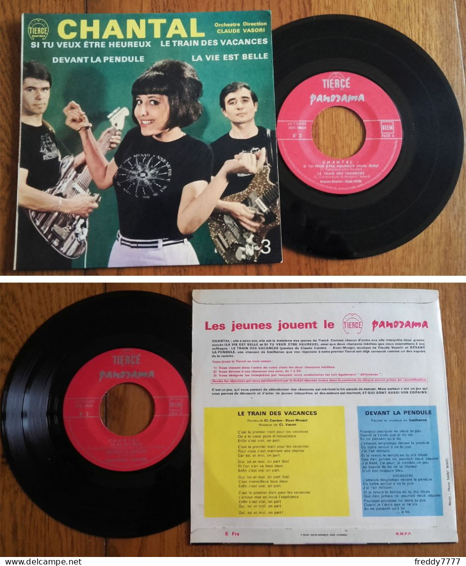 RARE French EP 45t BIEM (7") CHANTAL «Si Tu Veux être Heureux» (1963) - Collectors