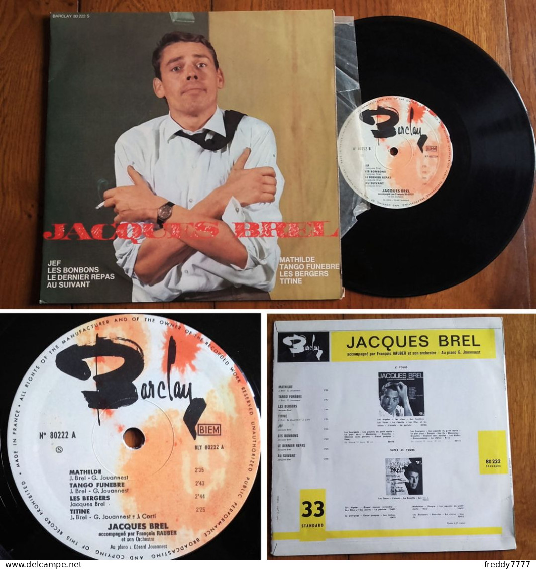 RARE French LP 33t RPM 25CM BIEM (10") JACQUES BREL «Mathilde» +7 (1962) - Collector's Editions