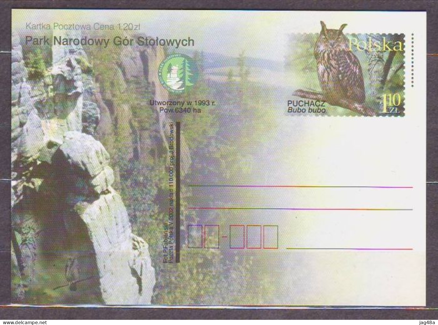 POLAND. 2002/Park Narodowy Gor Stolowych - European Eagle-Owl.. PostCard/unused. - Nuevos