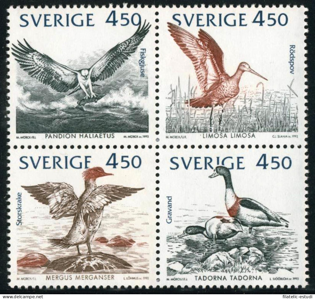 FAU2 Suecia Sweden Nº 1724/27  1992   MNH - Andere & Zonder Classificatie