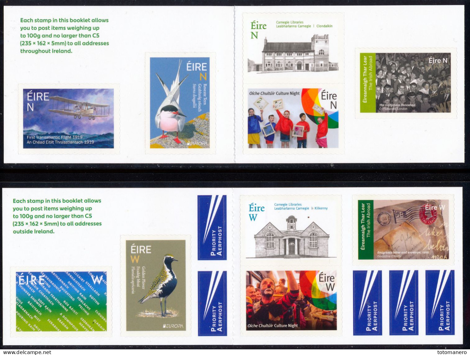 IRELAND/Irland/Eire EUROPA 2019 "National Birds" Adhesive Booklets** - 2019