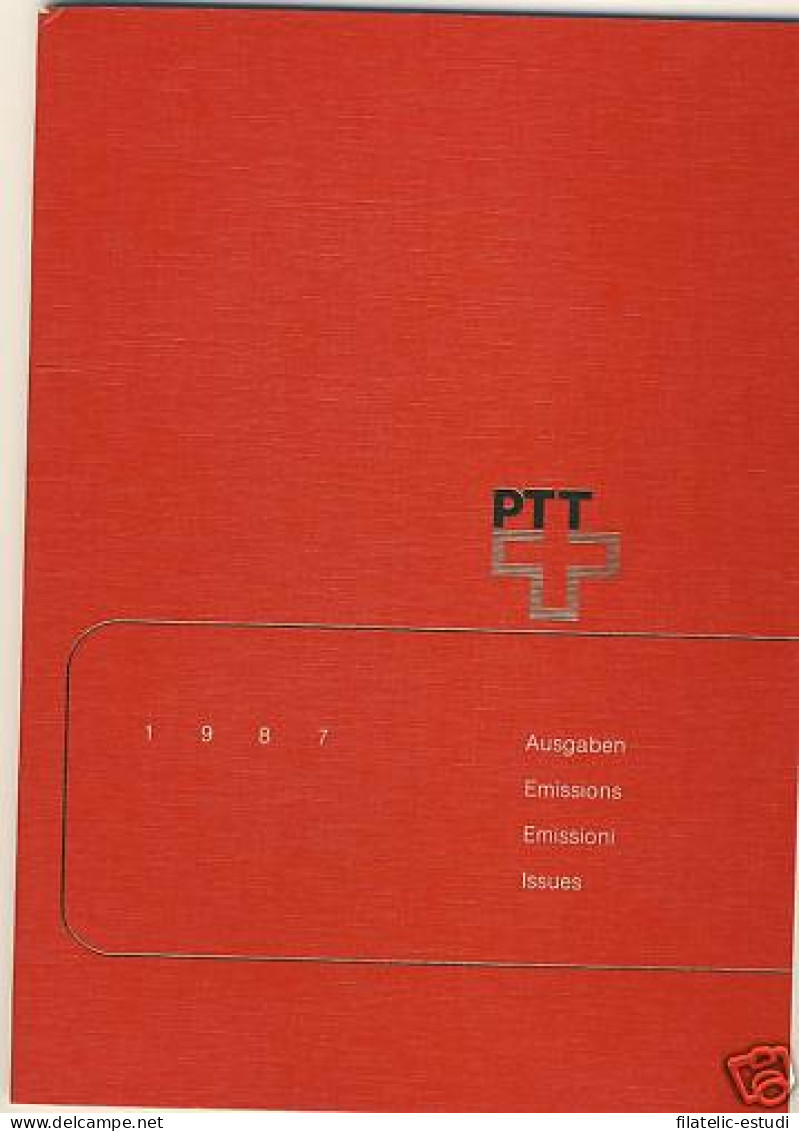 Suiza 1987 Año Completo En Carpeta Oficial PTT - Otros & Sin Clasificación