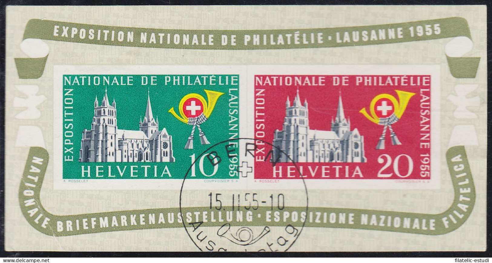 Suiza Switzerland HB 15 1955 Exposición Nacional De Filatelia Usada - Andere & Zonder Classificatie