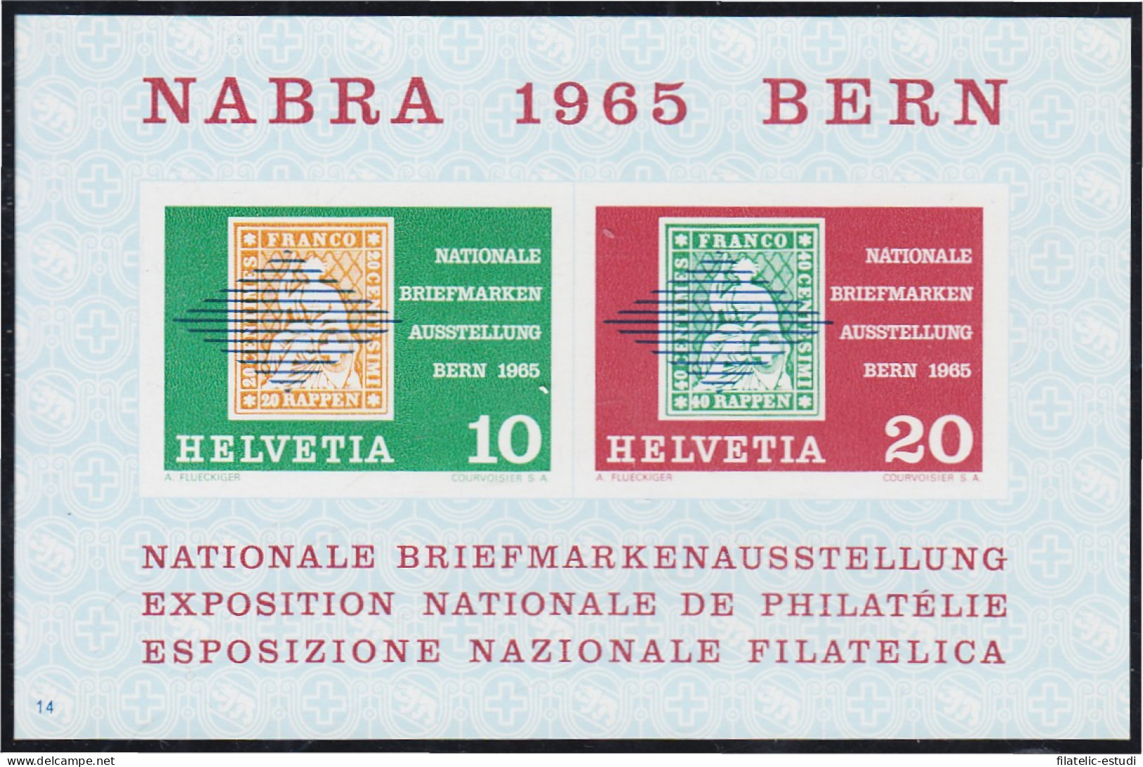 Suiza Switzerland HB 20 1965 Exposición Filatélica Nacional De Berne MNH - Sonstige & Ohne Zuordnung