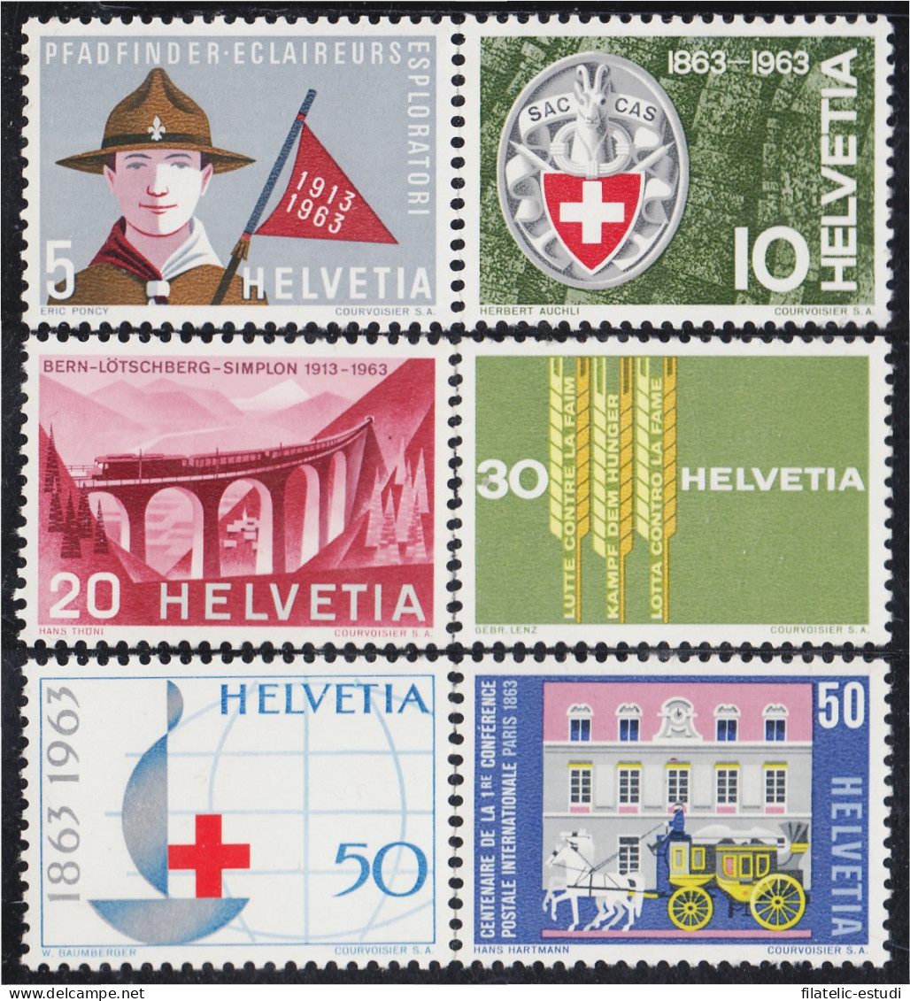 Suiza Switzerland 705/10 1963 Sellos De Propaganda Scouts Cruz Roja MNH - Sonstige & Ohne Zuordnung