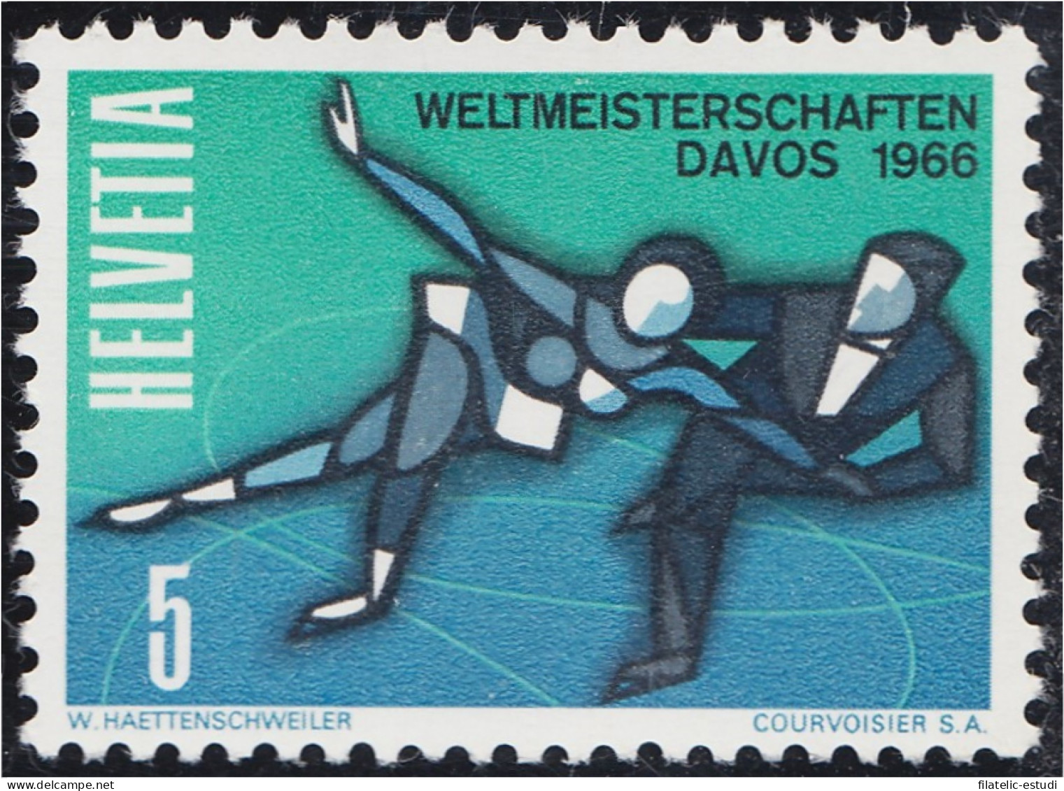 Suiza Switzerland 755 1965 Campeonato Del Mundo De Patinaje Artístico MNH - Otros & Sin Clasificación