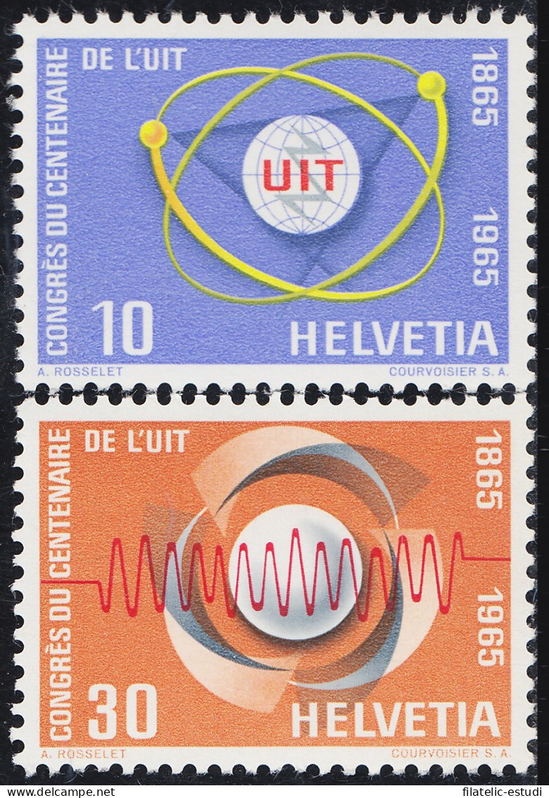 Suiza Switzerland 756/57 1965 Unión Internacional De Telecomunicaciones MNH - Andere & Zonder Classificatie