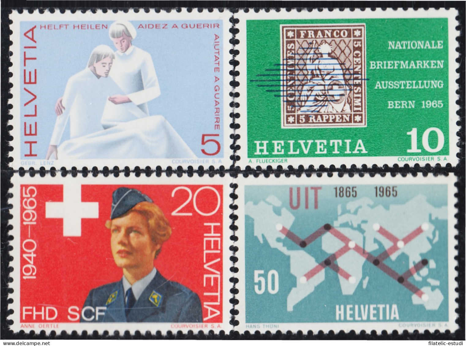 Suiza Switzerland 743/46 1965 Cruz Roja Telecomunicaciones MNH - Other & Unclassified