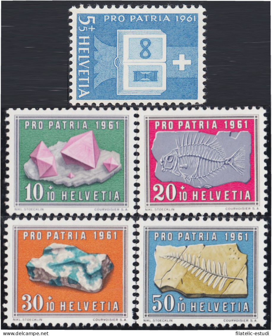 Suiza Switzerland 677/80 1961 Libro Signo Infinito Piedras MNH - Other & Unclassified