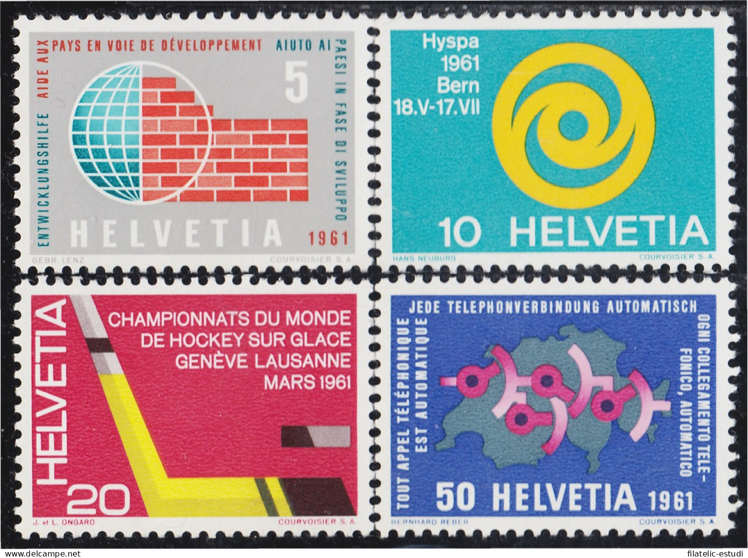 Suiza Switzerland 673/76 1961 Sellos De Propaganda MNH - Autres & Non Classés