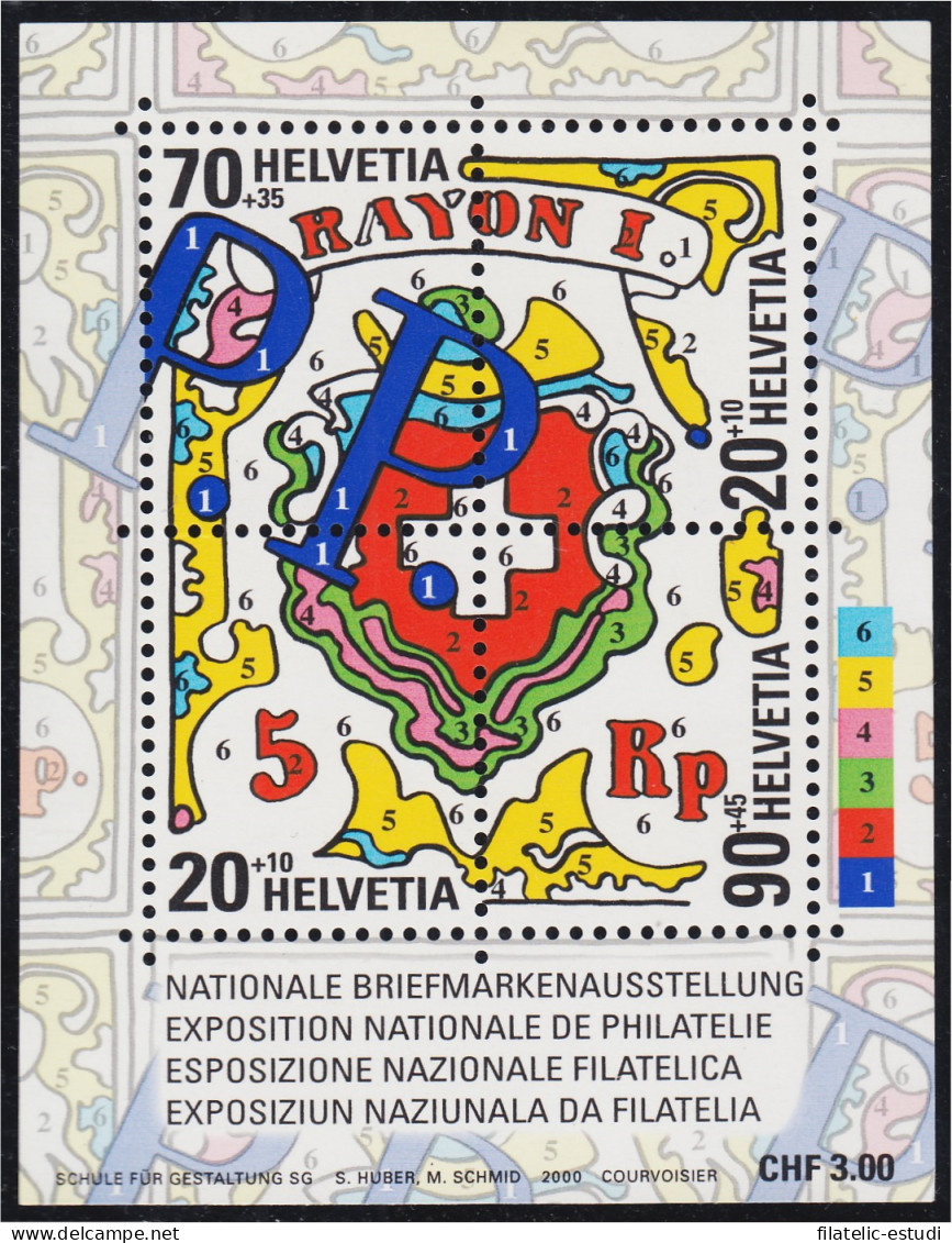 Suiza Switzerland 1643/46 2000 NABA 2000 Exposición Filatélica Nacional MNH - Autres & Non Classés