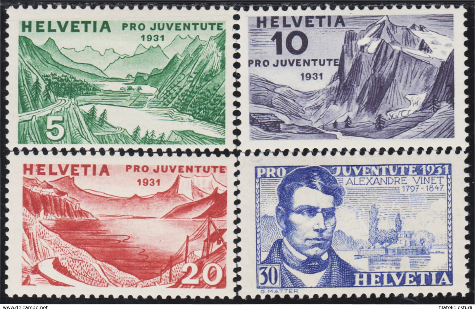 Suiza Switzerland 250/53 1931 Alexandre Vinet Lagos MH - Autres & Non Classés