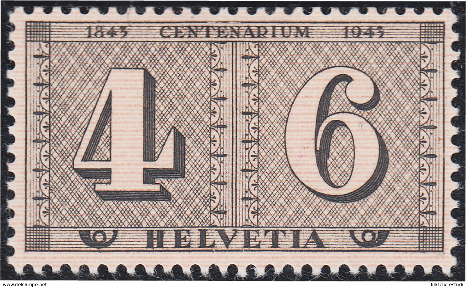 Suiza Switzerland 384 1943 Centenario Del Sello De Zurich MH - Sonstige & Ohne Zuordnung