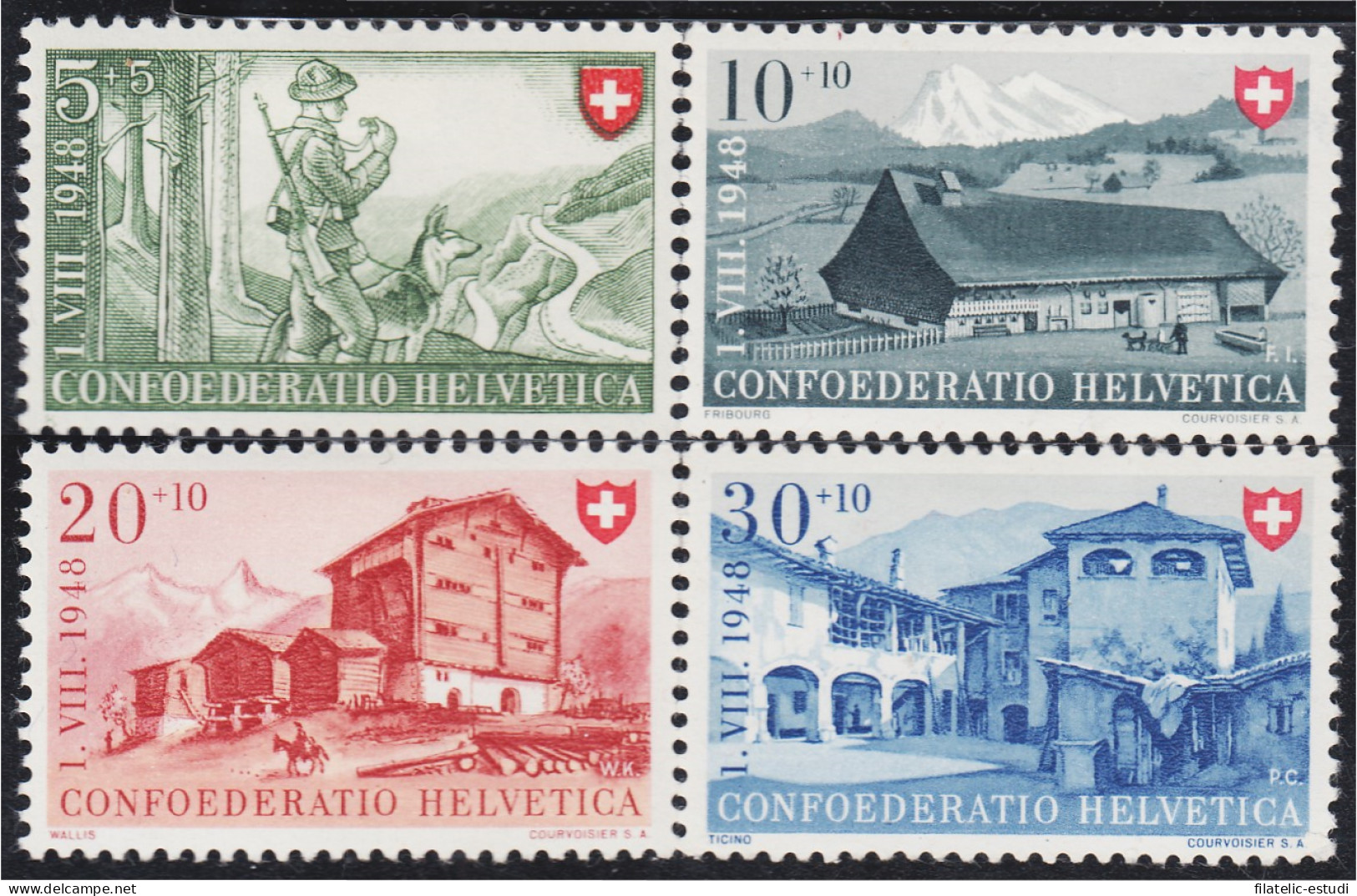 Suiza Switzerland 457/60 1948 Fiesta Nacional MH - Autres & Non Classés