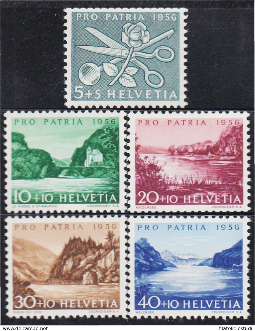 Suiza Switzerland 576/80 1956 Sello Por La Patria MNH - Andere & Zonder Classificatie