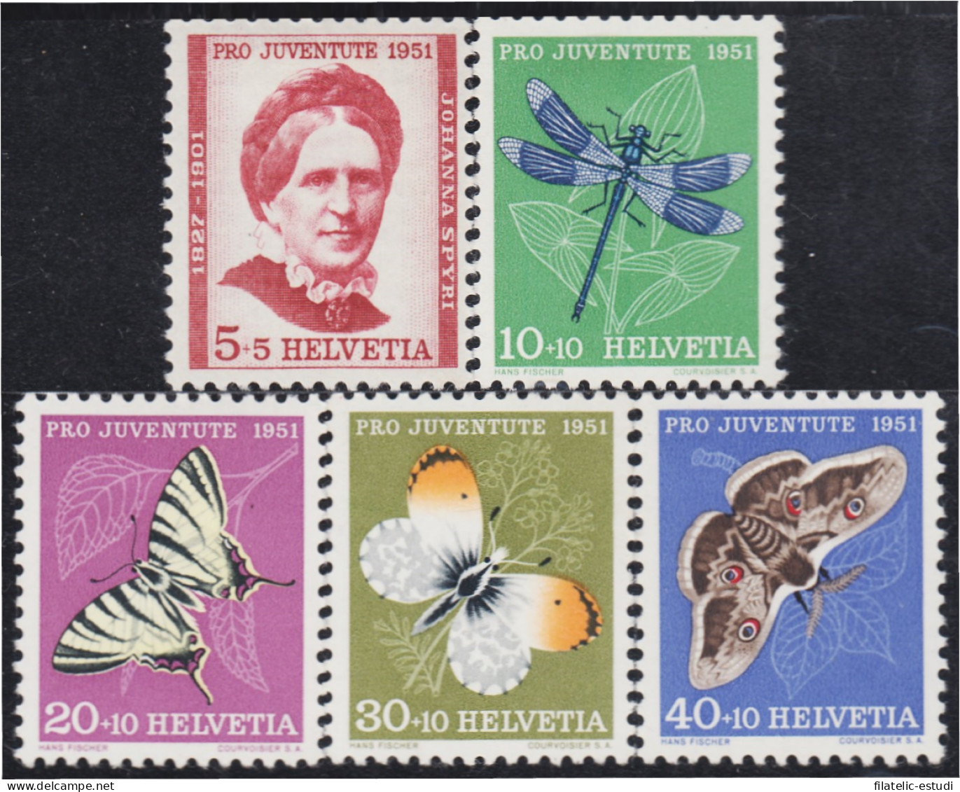 Suiza Switzerland 512/16 1951 Johanna Spyri MNH - Sonstige & Ohne Zuordnung