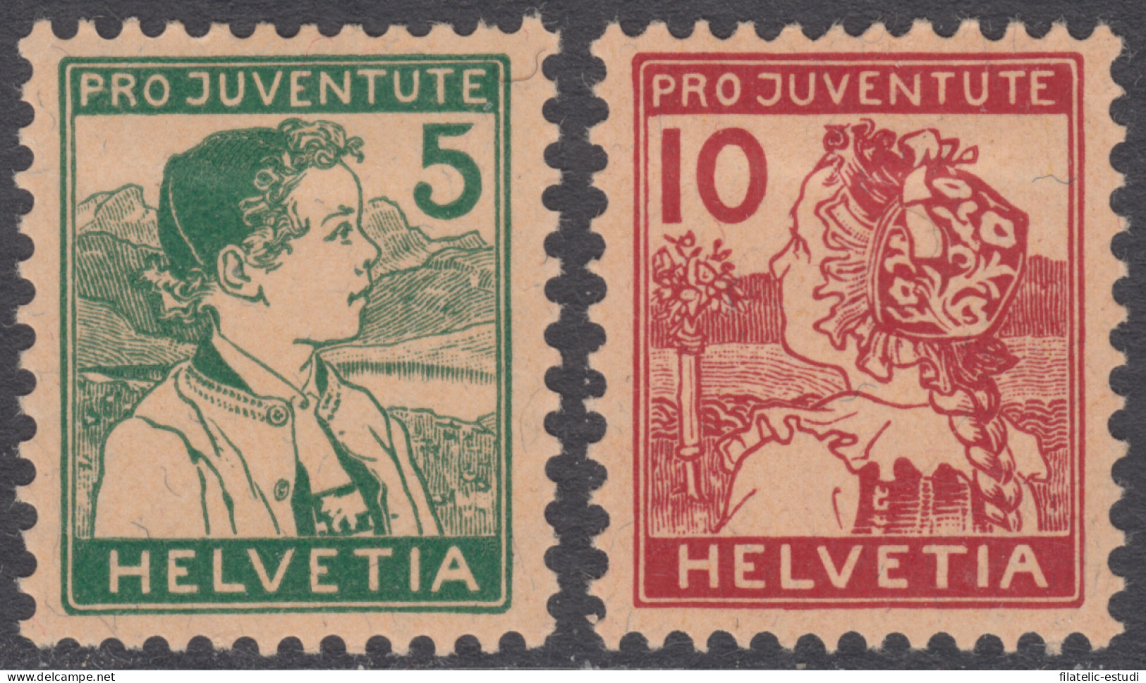 Suiza Switzerland 149/50 1915 Pro Juventud MH - Autres & Non Classés