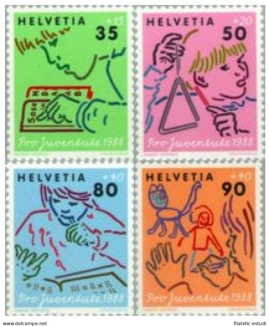 Suiza - 1309/12 - 1988 Por La Juventud Desarrollo Del Niño Lujo - Sonstige & Ohne Zuordnung