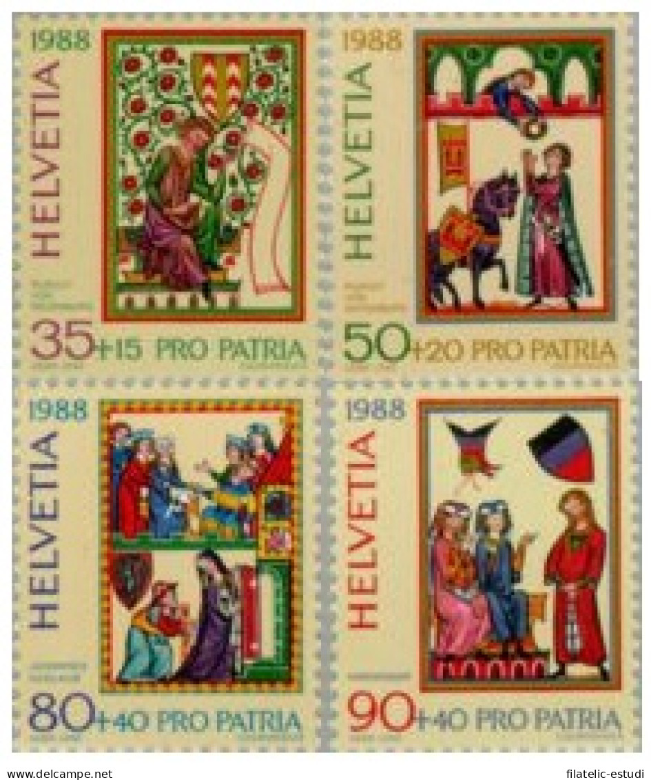 Suiza - 1300/03 - 1988 Por La Patria 700 Años De Arte Y De Cultura Lujo - Andere & Zonder Classificatie