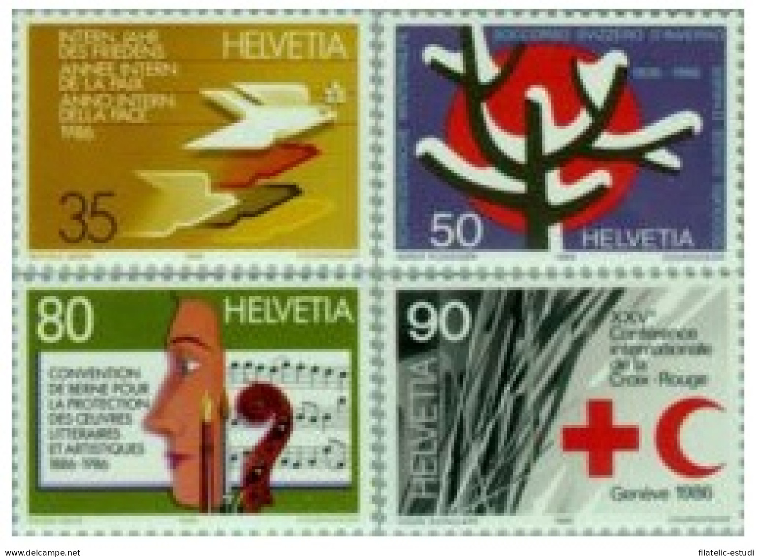 CIN/S Suiza Switzerland  Nº 1256/59  1986 Aniversarios Y Acontecimientos Lujo - Autres & Non Classés